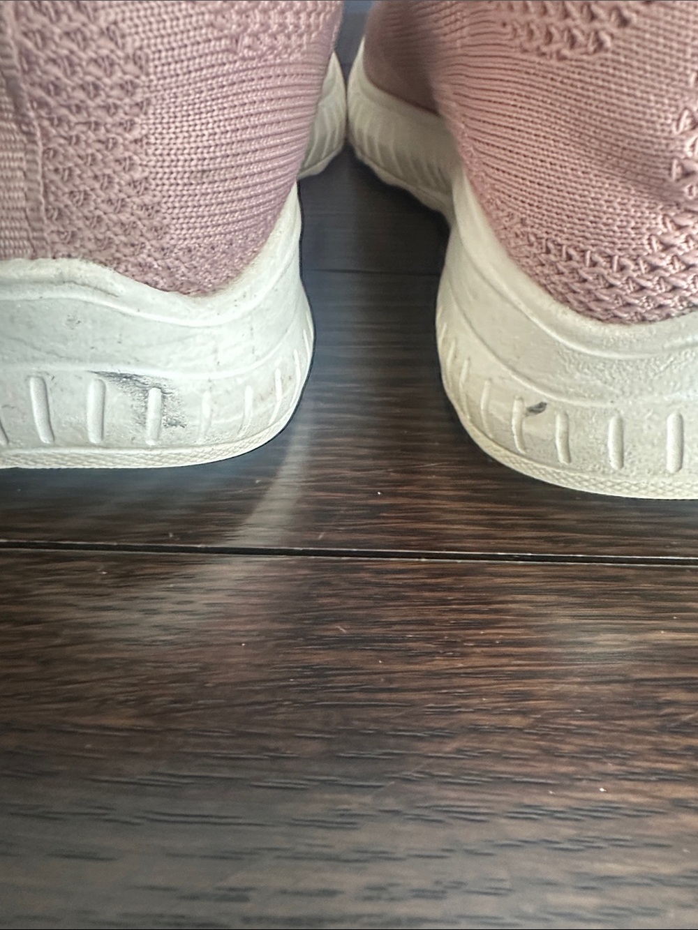 Women’s Light Pink Knit Lace-Up Sneakers size 6.5 - Picture 8 of 9